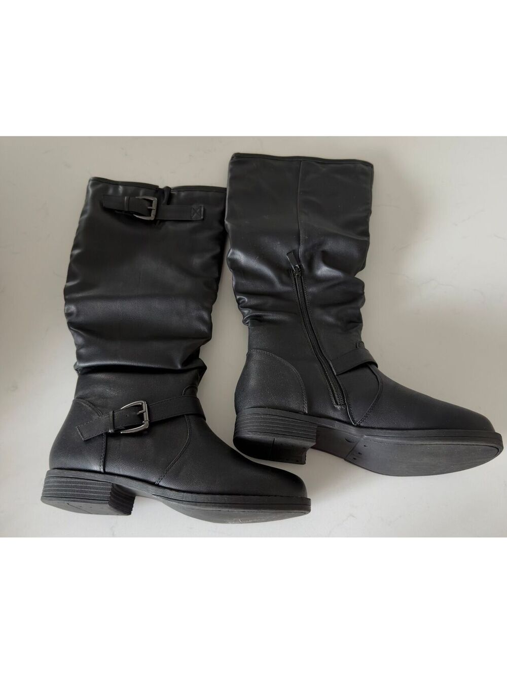 Journee Collection Black Stormy Knee High Boots Women Size 8